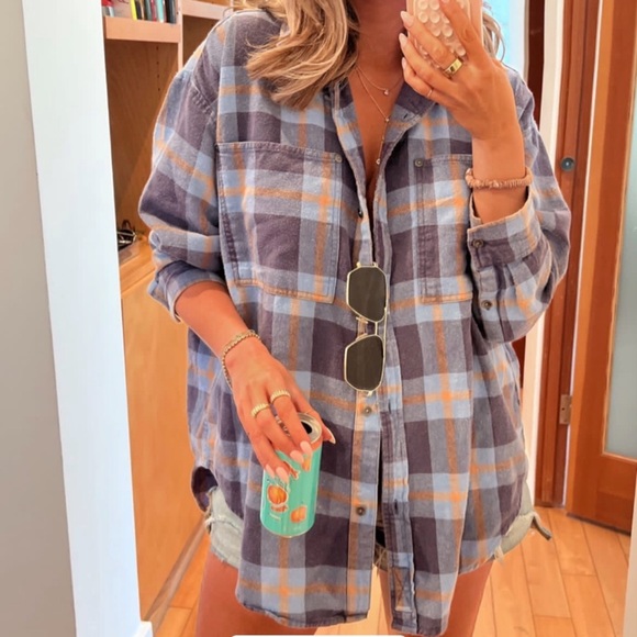 aerie Tops - Aerie Anytime Fave Flannel Button Down